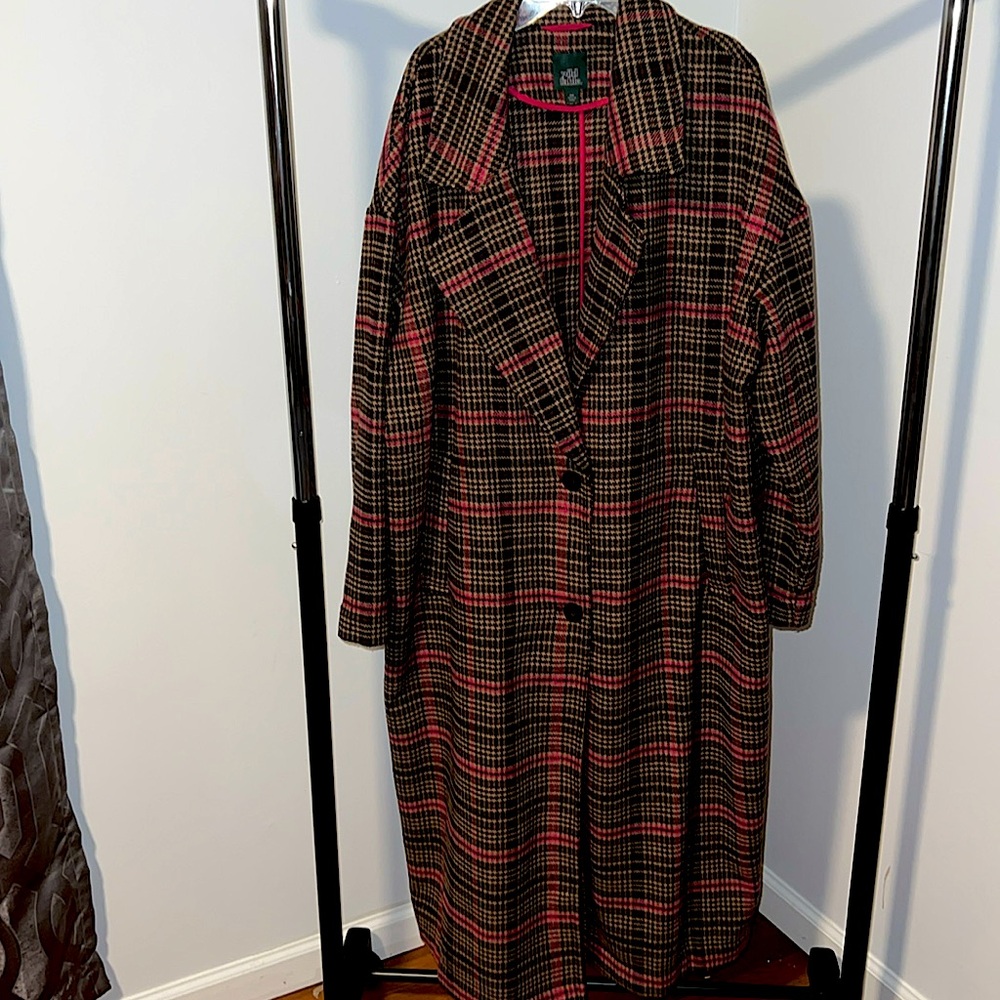 Brown and Pink Overcoat